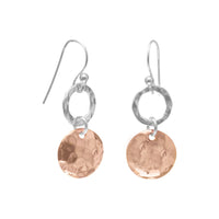 Thumbnail for Sterling Silver and 14 Karat Rose Gold Plated French Wire Earrings
